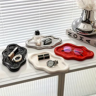 1 pieza de bandeja elegante de joyería de resina con diseño floral - Ideal para relojes, anillos y pulseras, regalo perfecto para cumpleaños, fiestas y aniversarios, caja de regalo de joyería