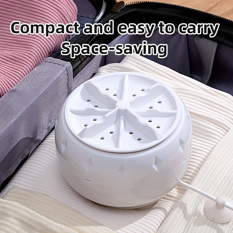 Lavadora Portátil Turbo - Lavado Rápido con USB para Viajes, Dormitorio y Hogar - Sin Batería Necesaria, Ideal para Calcetines, Ropa Interior y Prendas Pequeñas - Diseño Compacto Ahorrador de Espacio