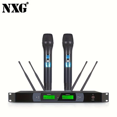 Conjunto de Sistema de Micrófono Dinámico Inalámbrico para Karaoke en Casa con Micrófono Profesional UHF XLR NXG, Utilizado para Discurso y Sonido en Bodas e Iglesias