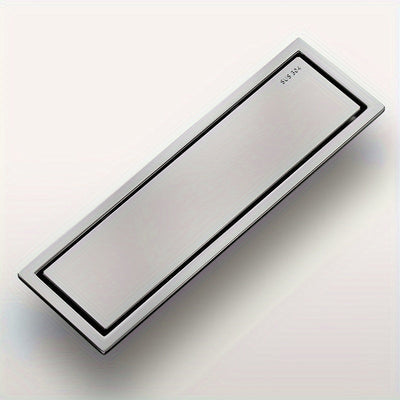 Desagüe de Suelo Rectangular Invisible de Acero Inoxidable - Extendido, Fregadero de Baño Resistente a Olores con Cubierta de Tubería Oculta