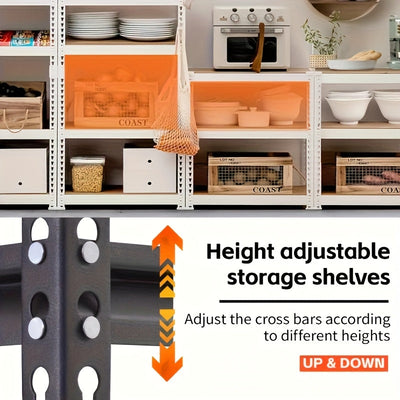 Estanterías metálicas ajustables de 5 capas, altura 182.88 cm y ancho 101.6 cm, profundidad 50.8 cm - Ideales para armarios, sótanos, cocinas y almacenes