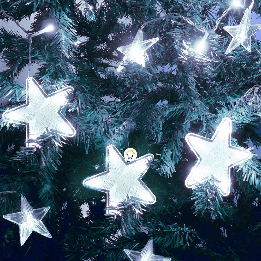 Luces Led Estrella X136 LED Cortina Luces 4m Navidad Blanca CE136NB