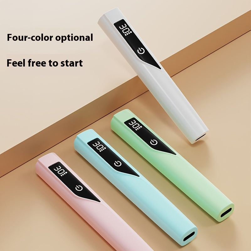 Lámpara de uñas portátil mini, pantalla digital, sin parabenos, secado rápido, alimentada por USB, batería de litio, material plástico, para manicura y pedicura, equipo de salón de uñas, herramientas de arte de uñas.