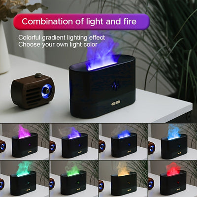 Humidificador Portátil De Niebla Fresca Con Cambio De Color LED Para Habitación, Purificador De Aire H2O, Fuego De Llama, Suministros Escolares, Regreso A Clases, Residencia Universitaria