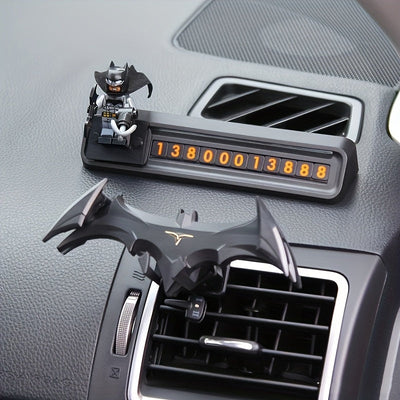 Soporte para teléfono en ventilación de auto, diseño ajustable y extensible en forma de murciélago, plástico negro de alta calidad, agarre seguro para ranuras de ventilación, accesorios para auto, accesorio para vehículo | Diseño único de murciélago | Pl