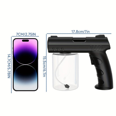 Atomizador Portátil de Luz Azul Nano | Recargable USB 1200mAh | Boquilla Anti-Atasco, Empuñadura Ergonómica para Hogar/Oficina/Jardín y Cuidado de Plantas
