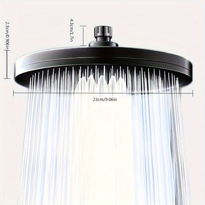 1 pza. Cabezal de ducha ajustable de alta presión, rociador grande de 6 velocidades, cabezal de ducha de mano individual presurizado, rociador de lluvia, accesorios de baño