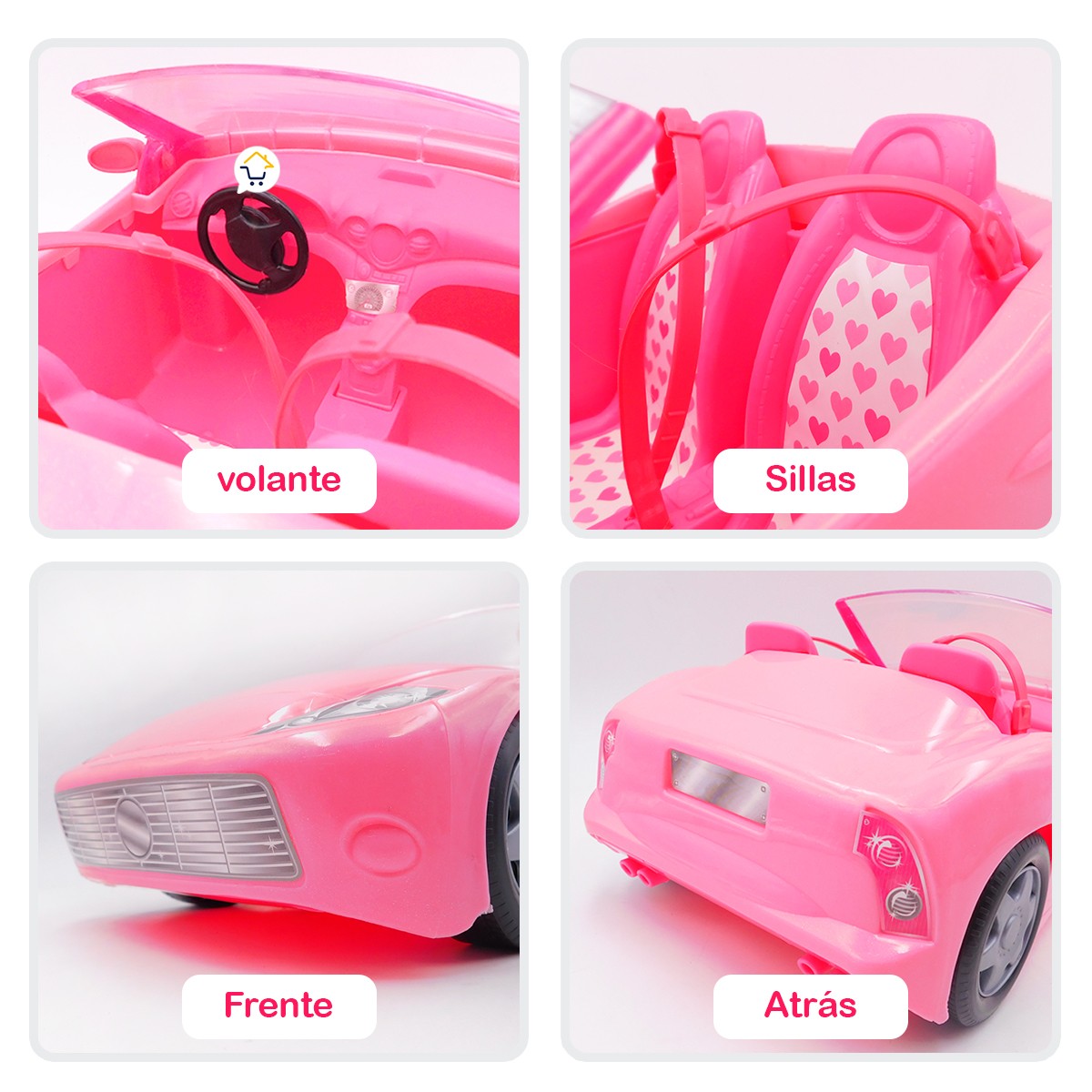 Carro Convertible Con Muñeca Auto Juguete Niñas MG20594