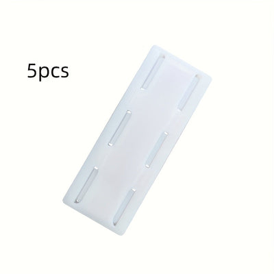 5 soportes autoadhesivos ultra resistentes para regletas, montaje en pared sin taladro con organizador de cables, remoción sin rastros y plástico duradero, ahorrador de espacio para oficina en casa, ganchos utilitarios, organizador de cables para electró