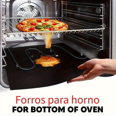 5 piezas de fundas para horno antiadherentes - Resistentes al calor, reutilizables y de alta calidad - Ideales para hornos eléctricos y de gas, parrillas de barbacoa y cocina de vacaciones - Sin BPA ni PFOA, fáciles de limpiar, accesorios ideales para fi