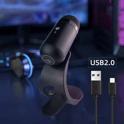 1pc Micrófono con Cable USB 2.0 con Función de Silencio, Patrón Polar Unidireccional, Alimentación por Cable, para Teléfonos Móviles, Computadoras, Grabación de Video, Podcasts, Conferencias, Juegos de Voz - Compatible con PS4, PS5, Altavoces de Escritor