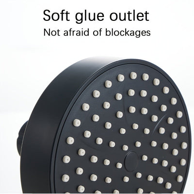1pc Cabezal de ducha redondo de pared y montaje colgante - Rociador de lluvia de alta presión, fácil instalación, boquillas de pegamento suave que evitan el bloqueo, ideal para el cuidado suave del cabello y la piel, accesorio esencial para el baño