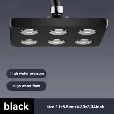1 pieza de Cabezal de Ducha de Alta Presión de 10.92 cm - Acabado Pulido Cuadrado, Montaje en Pared/Techo, Diseño de Boquilla para Mejor Flujo de Agua, Actualización Moderna del Baño, Material ABS, Instalación Fácil