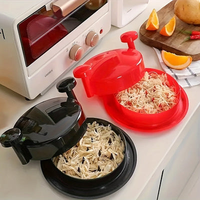 1pc Desmenuzador de pollo - Desmenuzador de carne de torsión con asa y base antideslizante, ideal para carne de res y pollo, material de plástico, no requiere batería, esenciales de cocina | Herramienta de cocina moderna | Plástico duradero