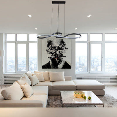 El candelabro colgante, con diseño moderno y sencillo y tecnología LED tricolor, fácil de instalar, ideal para comedores, salones y dormitorios