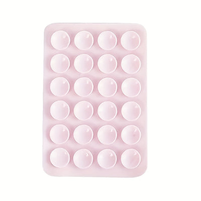 1pc Soporte para Teléfono con Ventosa de Silicona - Adhesivo Doble Cara con Mayor Succión, Parachoques Rosa Vibrante para Selfies/Vídeos Manos Libres, Compatible con Todos los Smartphones, Regalo Ideal, Agarre Divertido, Accesorio para Grabación de Vídeo