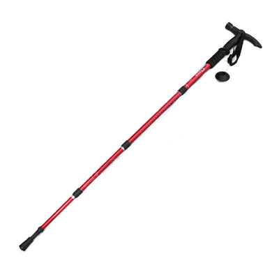Bastón Trekking Senderismo Linterna LED Ajustable Caminata Anti Shock Choque AE-631