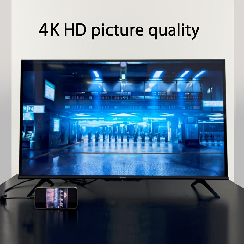 1pc Adaptador USB3.1 Tipo C de 4K 60HZ, compatible con proyector, PC, Macbook, portátil, tableta, Smartthings, alimentado por USB, voltaje de funcionamiento ≤36V