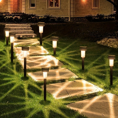 10 piezas de luces decorativas con energía solar para exteriores, luces de estaca de jardín, ideales para caminos, patios, céspedes y entradas de vehículos Regalo de Navidad