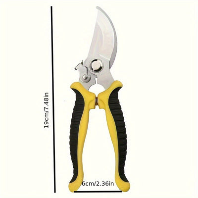 1pc Tijeras de Podar de Jardín Ergonómicas de Acero Inoxidable – Corte Afilado y Suave, Mango de Agarre Cómodo, Herramienta de Recorte Multifuncional para Jardinería (Amarillo/Naranja/Verde), Herramienta de Podar para Jardín | Herramientas de Jardín Ergo
