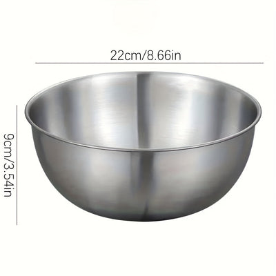 3 piezas, utensilios de cocina, accesorios para servir, tazones de acero inoxidable duraderos, cuencos para ensaladas, fáciles de preparar y guardar