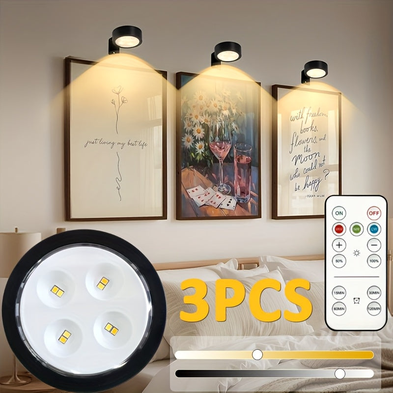 Juego de iluminación ajustable de alta gama multi-funcional para interiores, con control remoto + control de pantalla de lámpara, temporizador y ajuste de 3 colores, luces decorativas de pared, focos de pared de fondo, exhibición de marco de oficina, ilu
