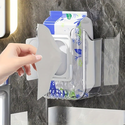 Portarrollos de papel higiénico de pared fácil de instalar - Gran abertura, adhesivo fuerte, diseño de organización de baño que ahorra espacio.