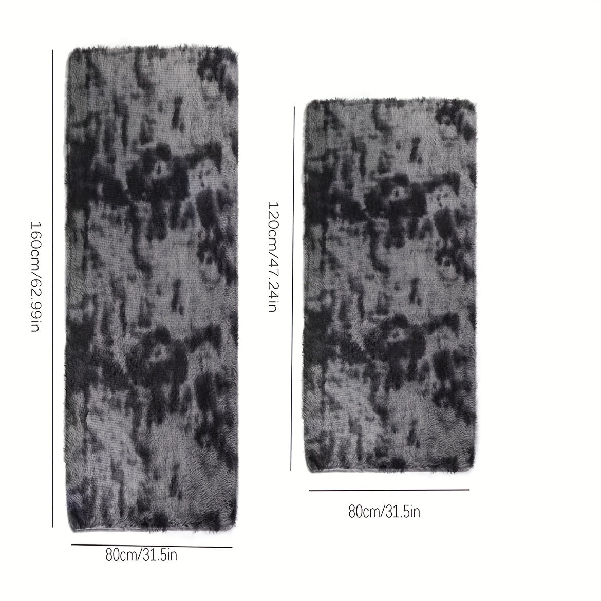Alfombra de Dormitorio Suave y Acolchada con Estampado Tie-Dye - Área Acogedora en Gris y , Mezcla de Poliéster Lavable a Mano, Ideal para Uso Interior/Exterior, Agrega Calidez a Cualquier Espacio, Cubierta de Suelo Cómoda | Accesorio de Decoración Moder