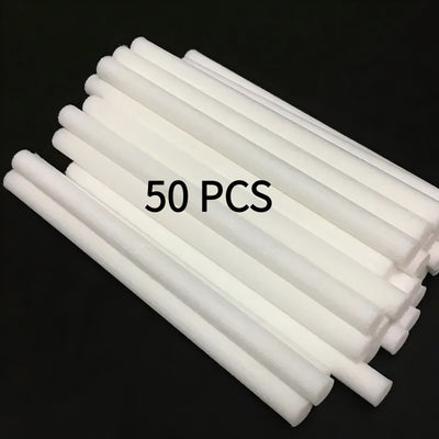 50 piezas de filtros de repuesto para humidificador - Material PET blanco, fácil instalación, ideal para cuidado del aire en el hogar, diseño centrado en el usuario, no requiere electricidad, humidificador de aire, varillas uniformes, textura suave