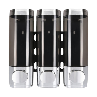 1pc Dispensador de Ducha Montado en Pared 3-en-1 - Organizador con Múltiples Compartimentos para Champú, Gel de Baño y Acondicionador - Plástico Duradero, Montaje en Pared o Uso Independiente, Sin Necesidad de Electricidad - Para Baño, Cocina u Hotel