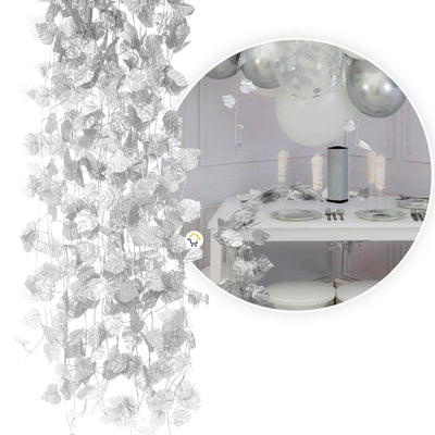 Enredadera Decorativa X12 Metálica Follaje Artificial Decoración Hogar Jardín HG04