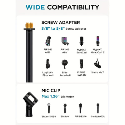 Soporte de Micrófono Profesional Ajustable para Suelo con Conector XLR - Base de Trípode Metálica Resistente, Altura Regulable, Estructura Estable para Transmisiones en Vivo, Canto, Bodas y Eventos al Aire Libre - , Equipo de Audio para Bodas, Diseño Tel