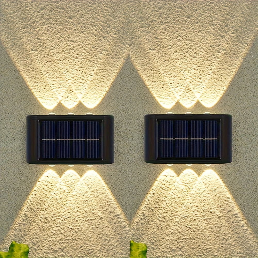 2/4 piezas de luces solares LED para exterior, luces de jardín, balcón, calle, paisaje, decorativas, fáciles de instalar, apliques para jardín, entrada o camino