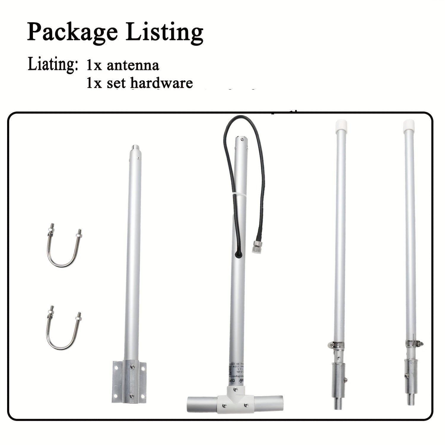 Antena de Radio FM/HD de Largo Alcance para Exteriores 88-108MHz - Poste Ajustable de Aleación de Aluminio, Conector PL259 Macho, Entrada Máxima de 150W, VSWR <1.3 para Receptores Onkyo Yamaha Marantz - Recepción Mejorada del Señal, Instalación Fácil, An