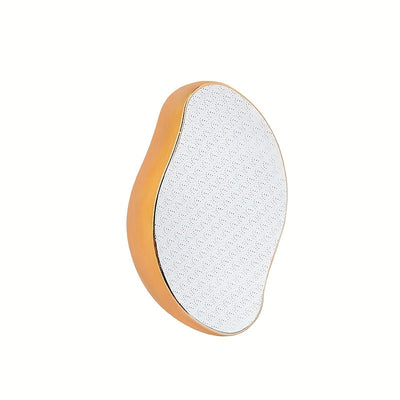 Limpiador de Pies y Exfoliante de Vidrio Nano Duradero - Removedor Ergonómico para Pies Suaves, Sin Batería Necesaria, Molinillo Portátil Beige Claro para Pedicura y Manicura, Herramientas de Cuidado de Pies con Acabado Brillante, Construcción de Calidad