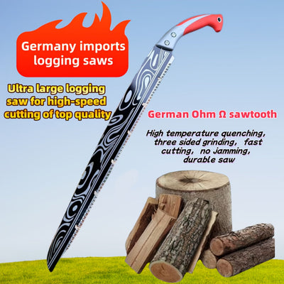 Cuchillo de mano de importación alemana de gran tamaño, patrón de damasco, cuchillo de carpintería para leñadores, cuchillo de exteriores, corte rápido engrosado. Cuchillo de poda doméstico, cuchillo de jardín. Afilado y duradero, corte eficiente, adecua