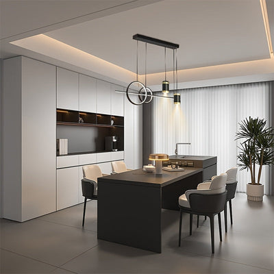 1 lámpara de techo LED moderna negra, diseño cielo estrellado tricolor ajustable - superficie metálica pulida, apta para comedor, cocina, dormitorio, sala de estar, luminaria multifuncional con efecto cielo nocturno
