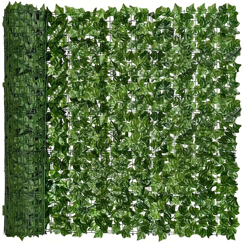 1 Rollo de Hiedra Artificial de Privacidad para Cercas - Panel de Pared de Follaje Falso, Planta de Vid Plástica para Jardín Exterior, Decoración para el Hogar y la Habitación, Espacios Estéticos de Navidad, Decoración de Primavera