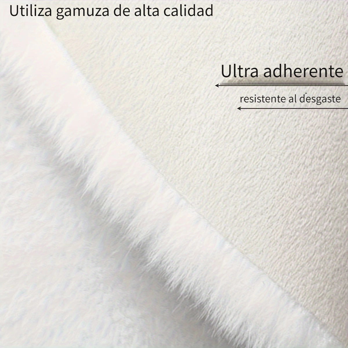 Alfombra de área suave de imitación de piel de conejo, forma de nube, decoración de dormitorio antideslizante, material de poliéster, lavado a mano únicamente, uso en interiores, blanco