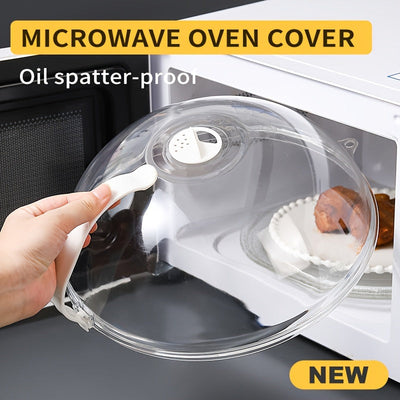 1pc, Tapa de horno de microondas para PC, a prueba de aceite y salpicaduras, Conservación de frescura, Suministros de cocina, Accesorios interiores de RV, Herramientas de cocina de caravana, No eléctricos