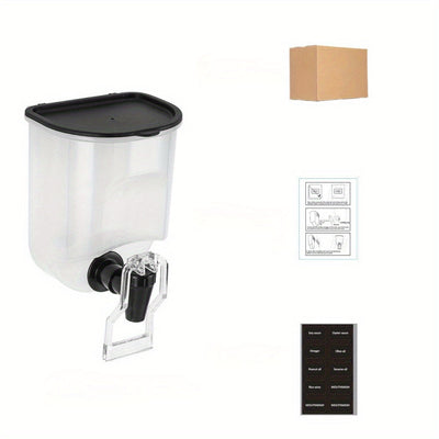 1pc Dispensador de pared ClearView para cocina y baño - Multifuncional, manual, de plástico, para jabón y champú, no necesita electricidad, 14,5 cm x 11,0 cm
