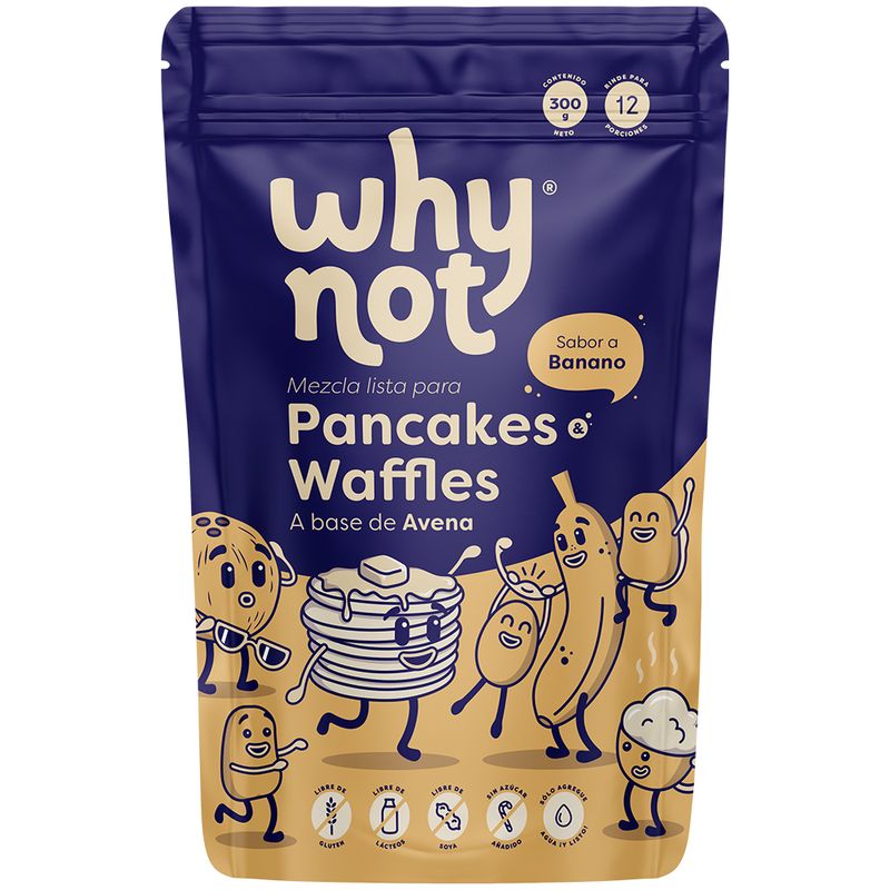 MEZCLA PANCAKES WHY NOT 300G AVENA BANAN