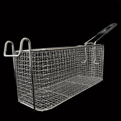 Cesta de freír cuadrada de metal plegable con asa - Ideal para papas fritas, nuggets de pollo y snacks | Cernidor de cocina duradero para freidoras y vaporeras | Perfecto para entusiastas de la cocina, cesta de freír para freidoras