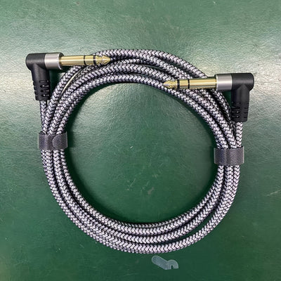 Cable de audio LUTREE6.5 macho a macho TRS para amplificador de potencia equilibrado de dos canales. Cable de conexión de audio en ángulo doble extremo universal Eid Al-Adha Mubarak.