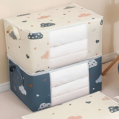Bolsa de Almacenamiento Extra Grande Plegable con Cremallera y Asas - Organizador a Prueba de Polvo para Ropa, Edredones | Ideal para Autocaravanas y Decoración del Hogar