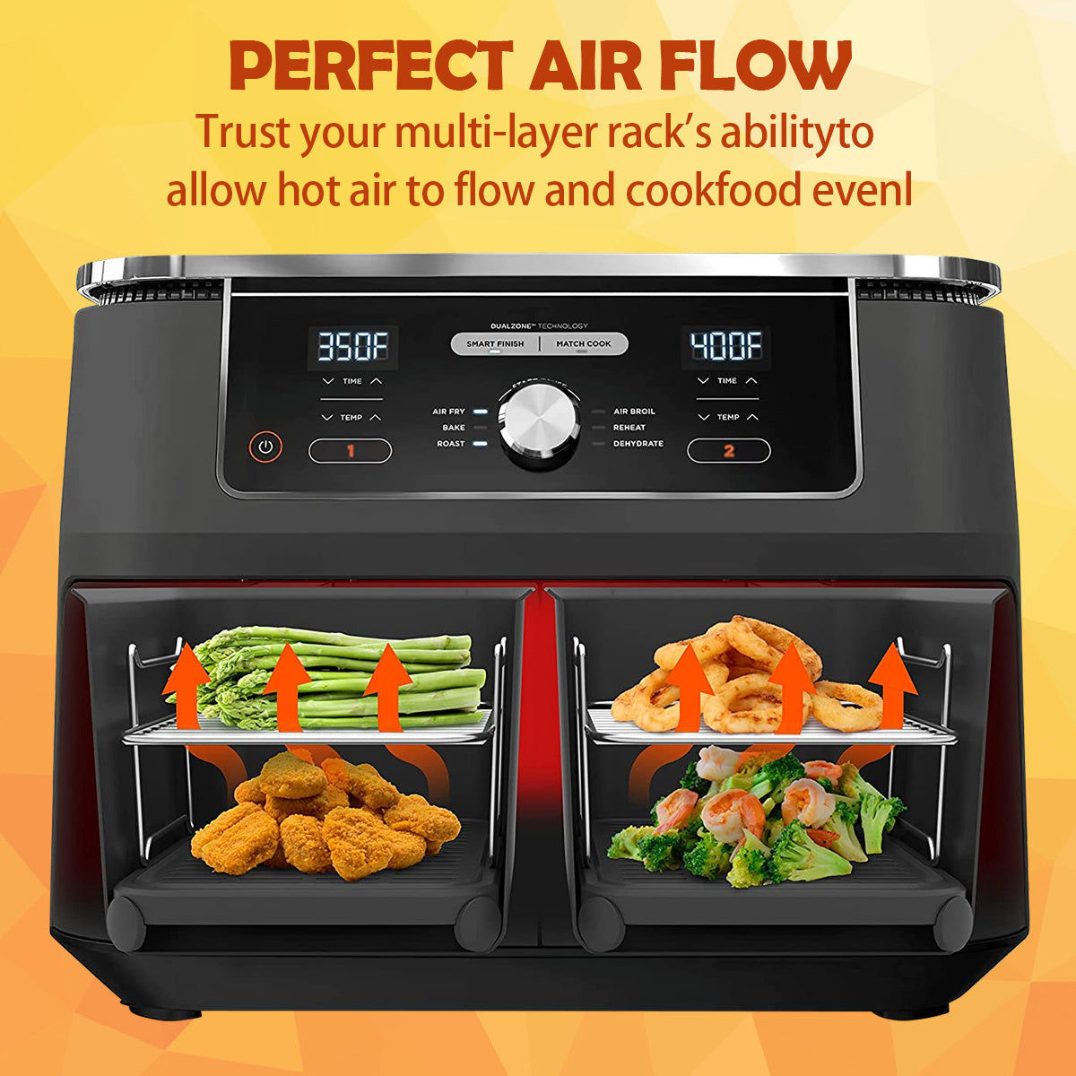 Juego de Accesorios para Freidora de Aire de 4 piezas con 2 Tapetes de Silicona para Freidora de Aire y 2 Rejillas de Acero Inoxidable para Freidora de Aire, Compatible con la Freidora de Aire de Doble Zona Ninja Food AF300UK AF400UK, para Accesorios de