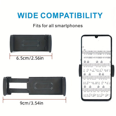 1 pieza de soporte de teléfono con clip ajustable de ABS - Soporte flexible y antideslizante para grabación en vivo y transmisión, compatible con teléfonos inteligentes e iPads, accesorio de transmisión | Soporte de teléfono elegante | Soporte de agarre