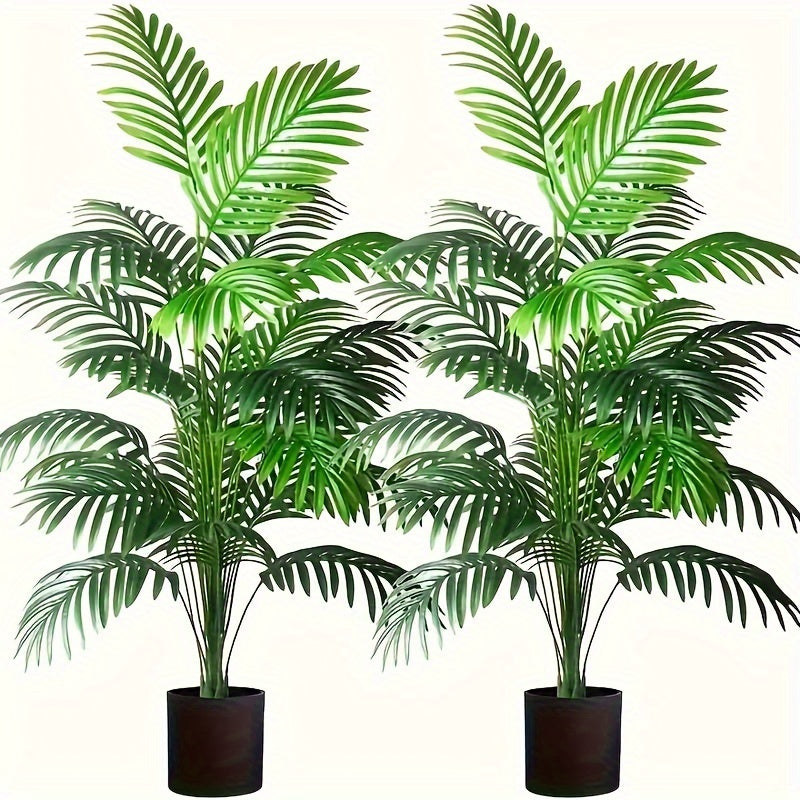 1pc Palma Monstera Artificial, 81.9cm de alto, Foliaje verde falso, decoración de plástico autosoportada para interior y exterior, no necesita electricidad, sin plumas, para hogar, jardín, oficina, tema de playa, exhibición de temporada en mesa, | Constr