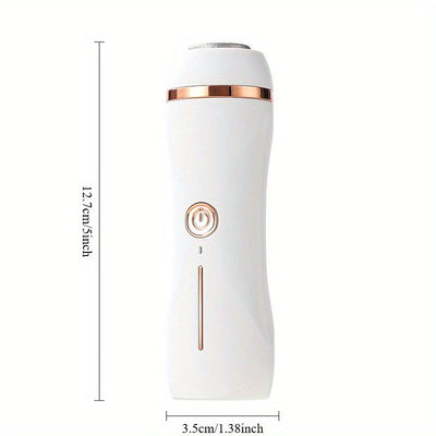 Limpiador Eléctrico Profesional de Pies - Exfoliante y Removedor USB con Luz Rápida Beige, Diseño Inalámbrico para Talones Suaves, Dedos y Pies - Herramienta de Cuidado para el Hogar y Viajes, Batería de Litio - Ideal para Pedicuras, Manicuras y Cuidado