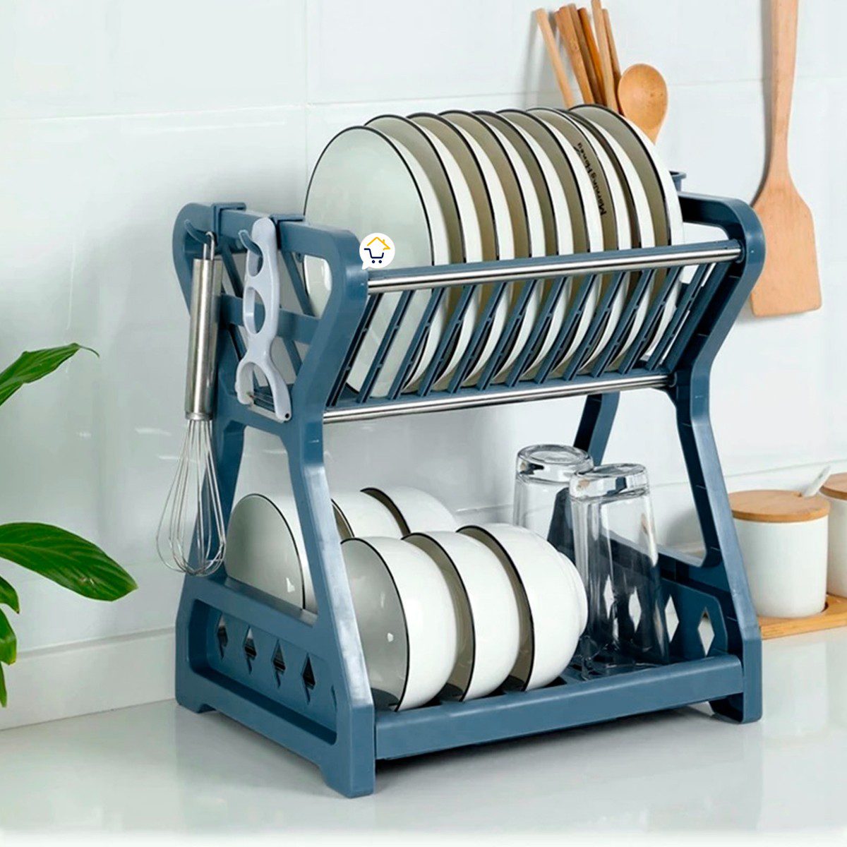 Escurridor Platos Locero 2 Niveles Organizador Tazas Vasos COCI124